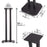 Duronic SPS1022-80 Speaker Stand (Pair) - 80cm Height, Steel Base Supports, Floor/Table Standing with Spikes, Shoes, Pads, Insulating - Better Audio Quality - Black