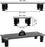 Duronic Monitor Stand Riser DM051 | Laptop and Screen Stand for Desktop | Black Tempered Glass | Support for a TV or PC Computer Monitor | Ergonomic Office Desk Shelf | 40kg Capacity | 63x25cm