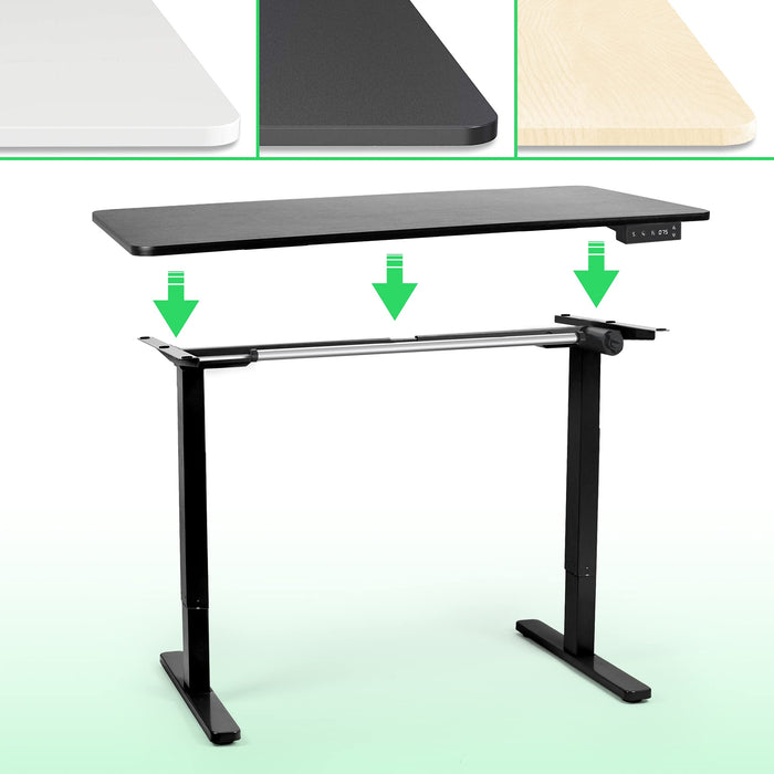 Duronic Sit Stand Desk Frame TM12 BK | Electric Standing Office Table | Frame ONLY | Height Adjustable 71-116cm | Ergonomic Workstation | BLACK | Memory Function | Single Motor / 2 Stage