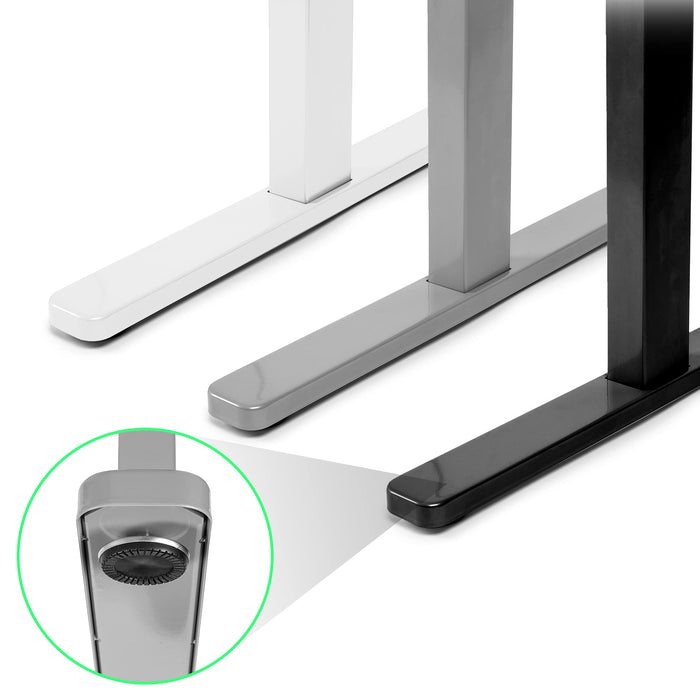 Duronic Sit Stand Desk Frame TM12 BK | Electric Standing Office Table | Frame ONLY | Height Adjustable 71-116cm | Ergonomic Workstation | BLACK | Memory Function | Single Motor / 2 Stage