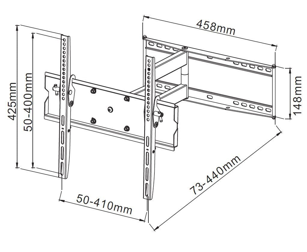 Duronic TVB109S TV Bracket, Wall Mount for 23-55