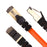 Duronic Ethernet Cable 0.5M High Speed CAT 8 Patch Network Shielded Lead 2GHz / 2000MHz / 40 Gigabit, CAT8 SFTP Wire, Snagless RJ45 Super-Fast Data - Orange