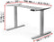 Duronic Sit Stand Up Desk Top Frame Converter TM22 GY, Manual Standing Sitting Height Adjustable Riser Desks, Ergonomic Standup Workstation for Office Home Laptops Monitor Computer - Frame Only, Grey