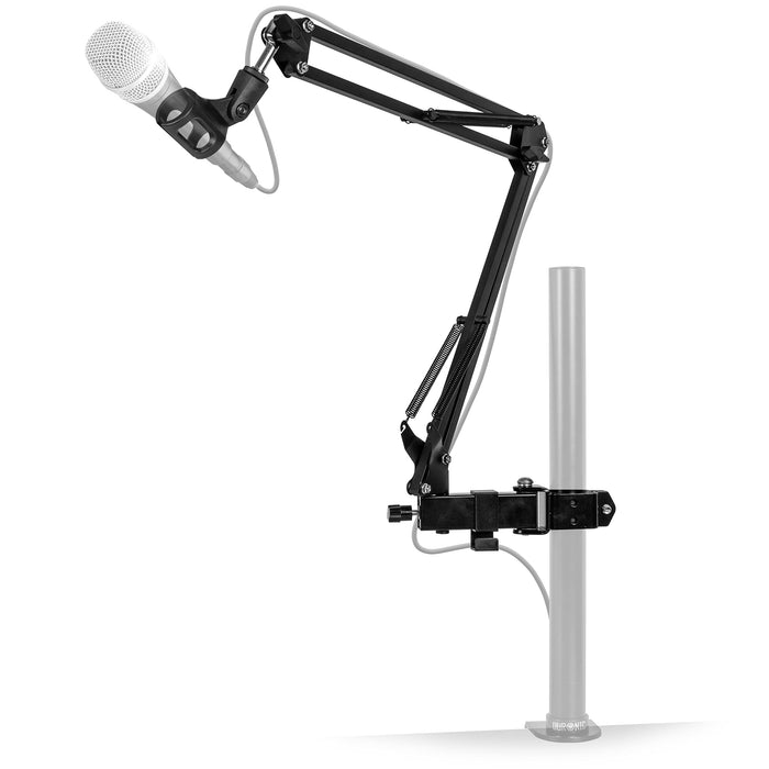 Duronic Microphone Desktop Arm MH01, Microphone Boom Stand, Mic Stand with Suspension Boom and Mic Clip Adapter, For Podcasts, Vlogging, Recording, Studio, Broadcasting, Gaming - Black