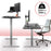 Duronic Sit Stand Up Desk Top Frame Converter TM22 GY, Manual Standing Sitting Height Adjustable Riser Desks, Ergonomic Standup Workstation for Office Home Laptops Monitor Computer - Frame Only, Grey