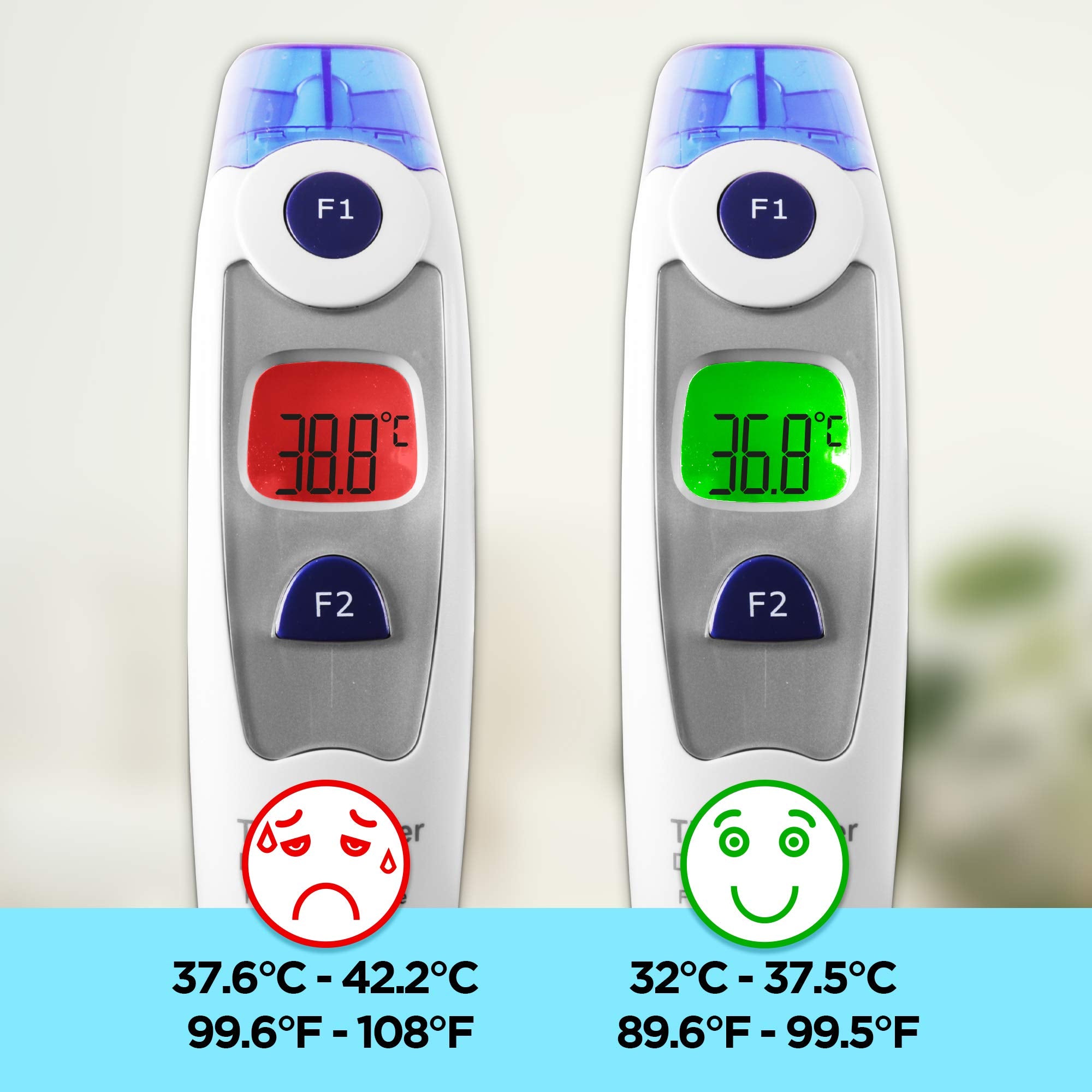 IRT1000 Ear and Forehead 2-in-1 Thermometer | Non-Contact Digital Infrared Medical Thermometer for Baby / Child / Adult | Memory Function | Easy Operation | Instant Accurate Results