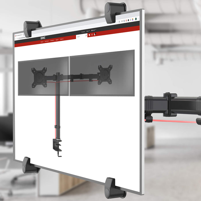 Duronic NON VESA Monitor Adapter DMAD1NV | Mounting Kit for TV & PC Monitor Screens Up To 27” Without VESA Rear Fixing Holes | Weight Capacity 8kg | Existing Monitor Arm VESA 75/100 Mounting Pattern