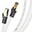 Duronic Ethernet Cable 10M High Speed CAT 8 Patch Network Shielded Lead 2GHz / 2000MHz / 40 Gigabit, CAT8 SFTP Wire, Snagless RJ45 Super-Fast Data - White