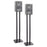 Duronic SPS1022-80 Speaker Stand (Pair) - 80cm Height, Steel Base Supports, Floor/Table Standing with Spikes, Shoes, Pads, Insulating - Better Audio Quality - Black