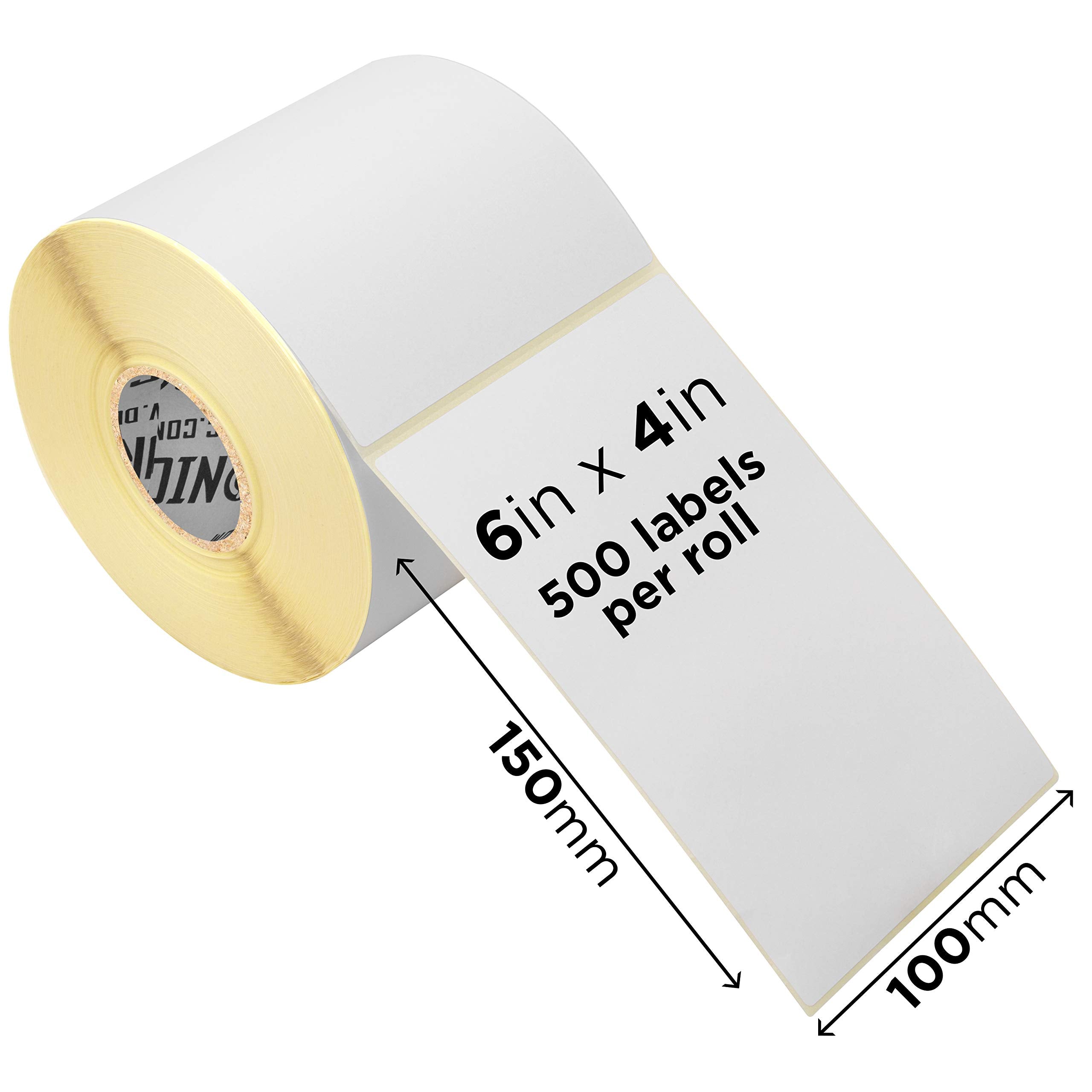 Duronic Thermal Labels LL4X6 (396 Rolls / Pallet) | 500x Label Roll | 100x150mm (6x4”) | Perforated | Grade A Adhesive Printer Address Labels for Packages & Envelopes | 396 Pack | Bulk Buy