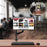 Duronic Monitor Arm Stand with keyboard below.