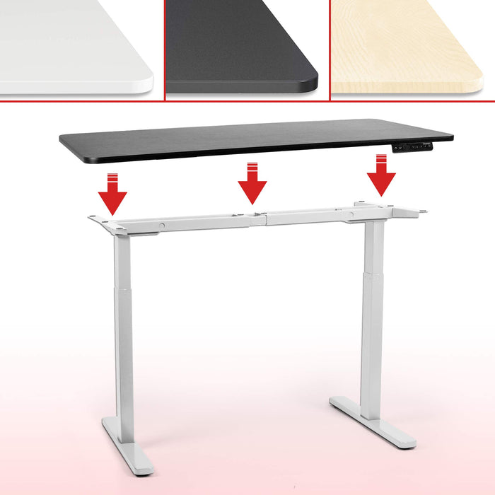 Duronic Sit Stand Desk Frame TM22 WE | Electric Standing Office Table | Frame ONLY | Height Adjustable 71-116cm | Ergonomic Workstation | WHITE | Memory Function | Dual Motor / 2 Stage