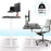 Duronic Sit Stand Desk Frame TM23 WE | Electric Standing Office Table | Frame ONLY | Height Adjustable 60-125cm | Ergonomic Workstation | WHITE | Memory Function | Dual Motor / 3 Stage