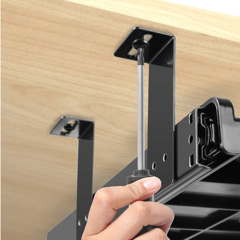 Duronic Keyboard Drawers DKTSX2 Desk Extender with Keyboard Pull Out Tray Ergonomic Under Desk Drawer for Keyboards Mouse Improved Posture