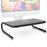 Duronic Monitor Stand Riser DM071 | Laptop and Screen Platform for Desktop | Metal Support for a TV Screen or PC Computer Monitor | Ergonomic Office Desk Shelf | 10kg Capacity | Black | 37cm x 24cm