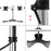 Duronic Computer Monitor Arms Stand DM752 Dual Freestanding PC Multi Arm Desk Mount Height Adjustable Stands for VESA 75/100 Two 15-24 Inch LED LCD Screens 8kg Capacity Mounts Tilt -15/+15 Rotate 360 - Black