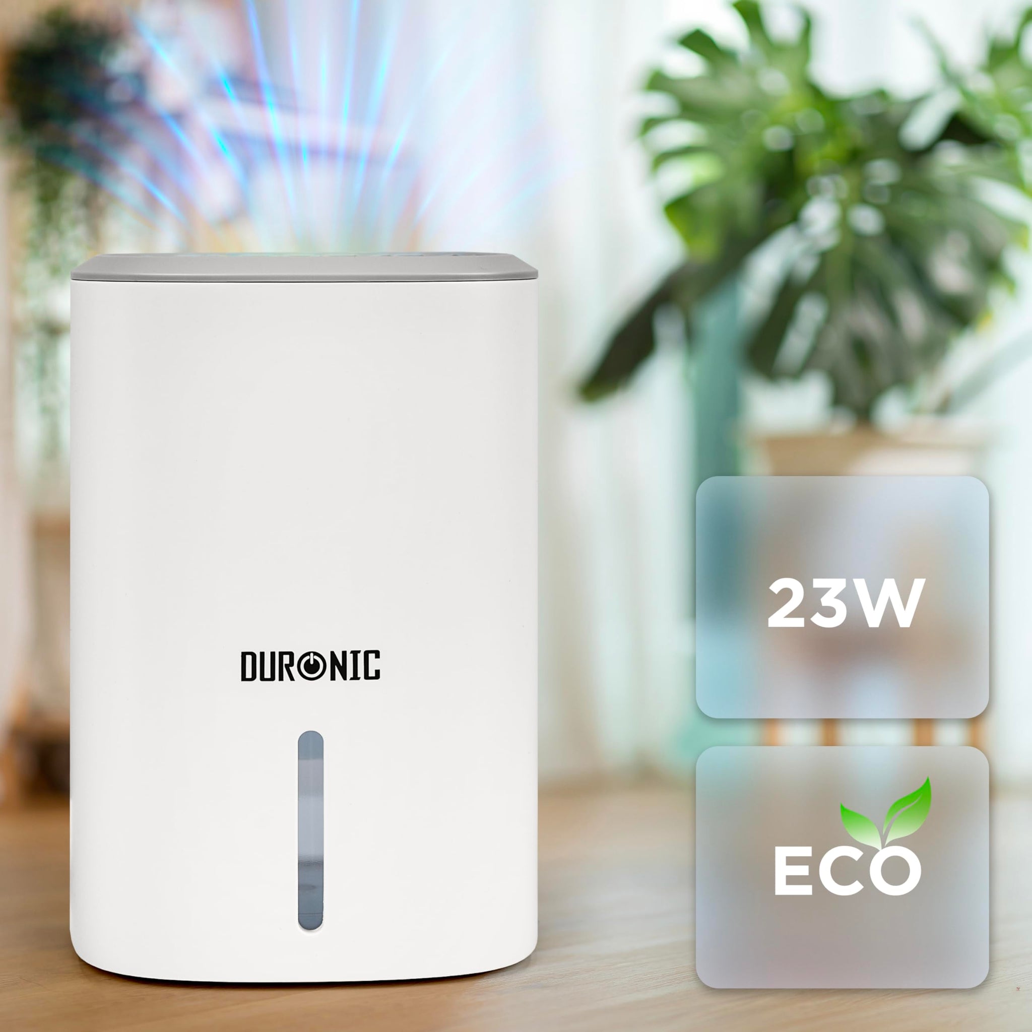 Duronic Compact Eco-Efficient Dehumidifier DH06, 0.8L Capacity, Prevent and Absorb Excess Moisture, Mould, for Home, Kitchen, Bedroom, Garage White