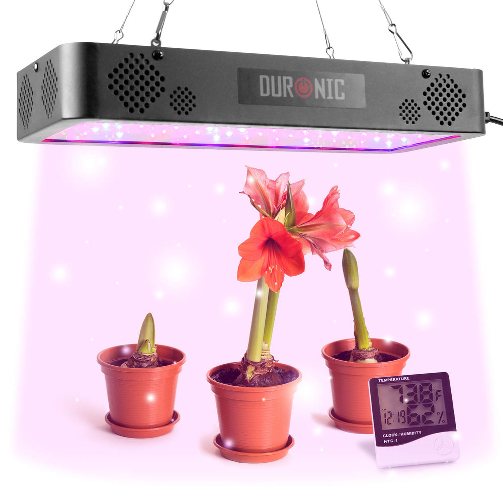 Duronic Hanging Grow Light GLH90 | Indoor Garden Lamp for Plants or Herbs | 60x LED Full Spectrum Bulbs: White, Red & Blue| Double Switch / 2 Modes: Veg & Bloom | Heat Dissipation System | 900W