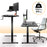 Duronic Sit Stand Desk Frame TM00 BK | Manual Standing Office Table | Frame ONLY | Height Adjustable 71-116cm by Crank Handle | Ergonomic Workstation | Sturdy and Robust | Customisable | BLACK