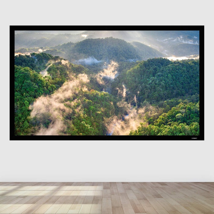 Duronic Projector Screen FFPS133 Wall Mountable HD Projection Screens, 133” Fixed Frame Movie Screen, 16:9 Ratio Home Theatre Cinema Screen, Ideal for Home, Classroom, Office Presentations