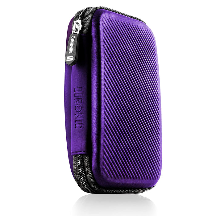 Duronic Hard Drive Case HDC2 /VT, VIOLET, Portable EVA Storage Pouch for External Hardrive & Cables, Lightweight & Protective, Suitable for WE/Western, Toshiba, Buffalo, Hitachi, Seagate, Samsung