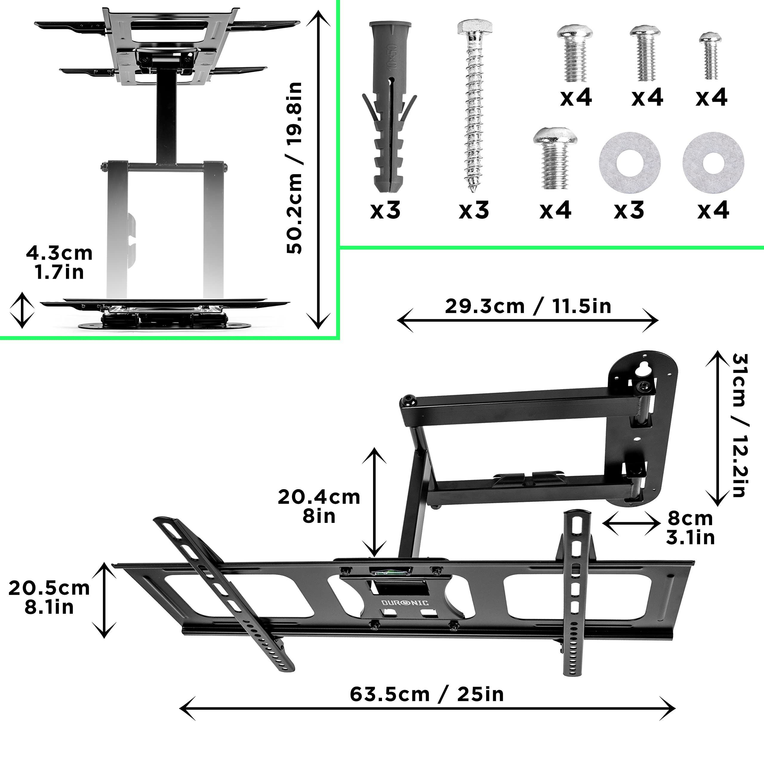 Duronic TVB109M TV Bracket, Wall Mount for 32-70