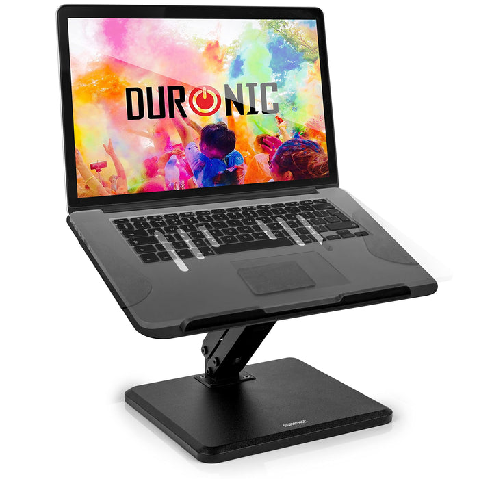 Duronic Laptop Stand DML125, Adjustable Height Laptop Stand, Tilting Laptop Mount Arm, Tablet Stand Riser for Desk, Compatible with MacBook Pro/Air, Surface, Samsung, Notebook Laptops