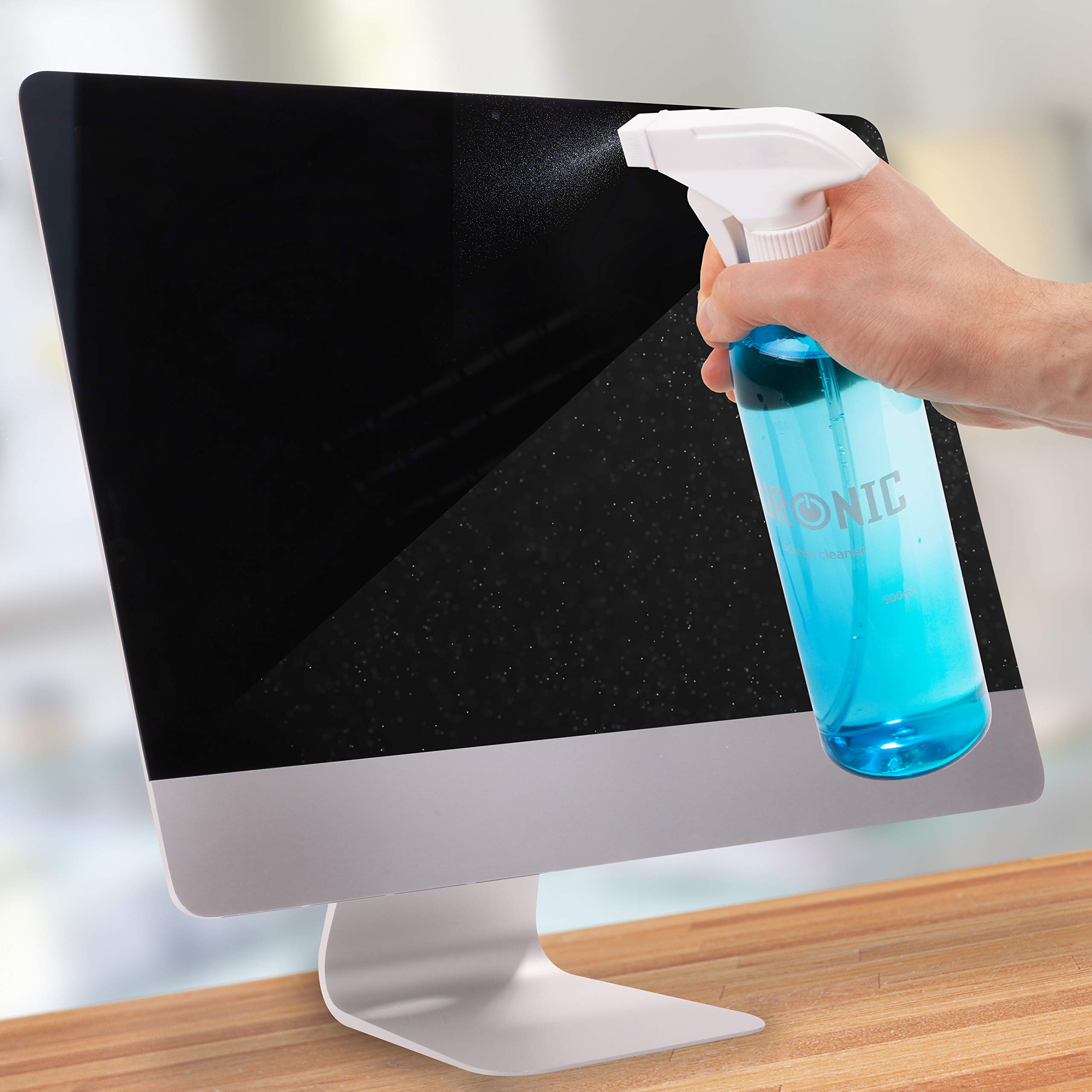 Duronic Screen Cleaner SCK103, 500ml Screen Cleaning Spray kit with Microfibre Cloth, LCD Monitor Cleaners for Laptop, Tablet, Phone, TV screen & Smartwatches