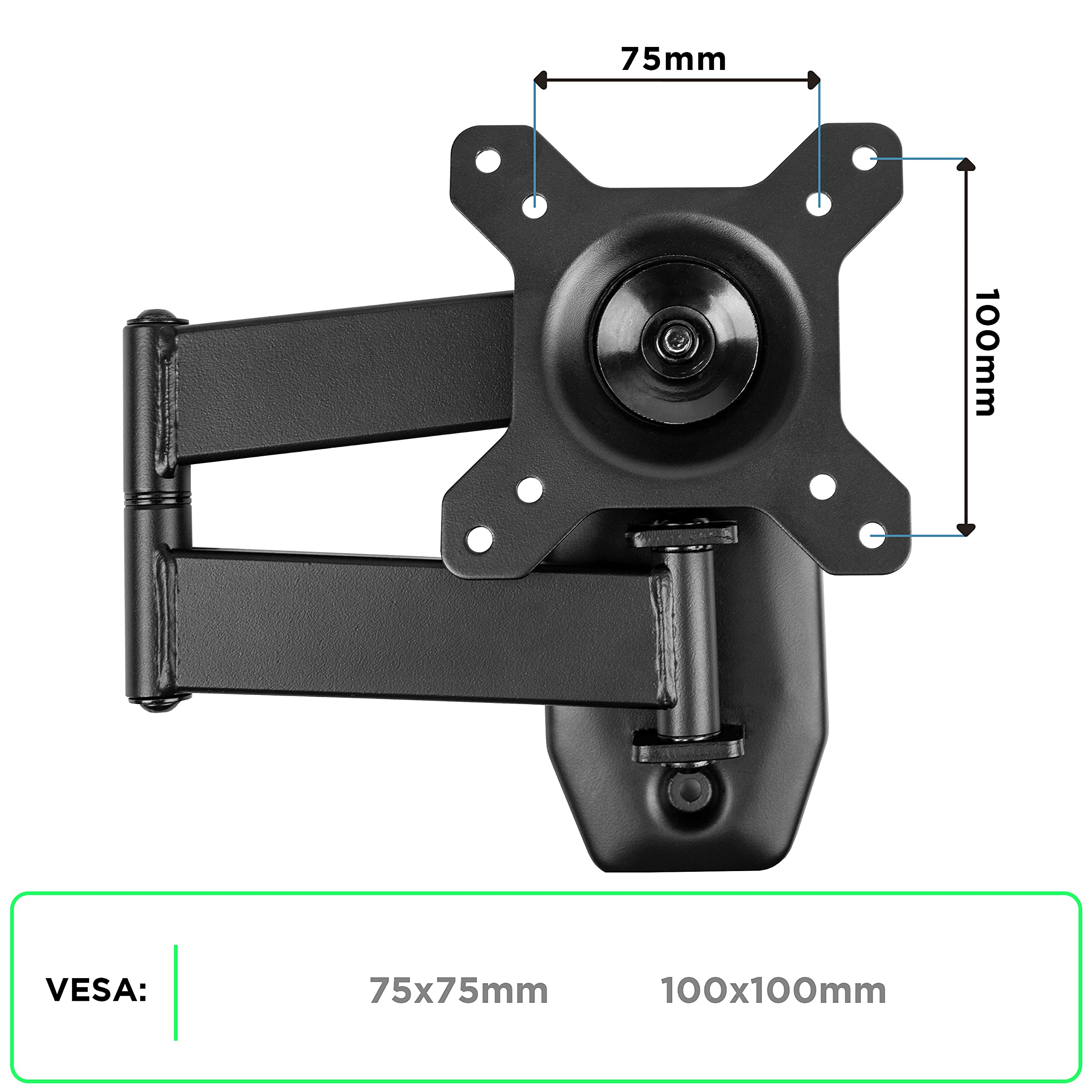 Duronic TV Bracket, Cantilever Wall Mount Television Screen, Tilting Action, For Flat Screen LCD / LED / OLED / QLED (TVB1120)