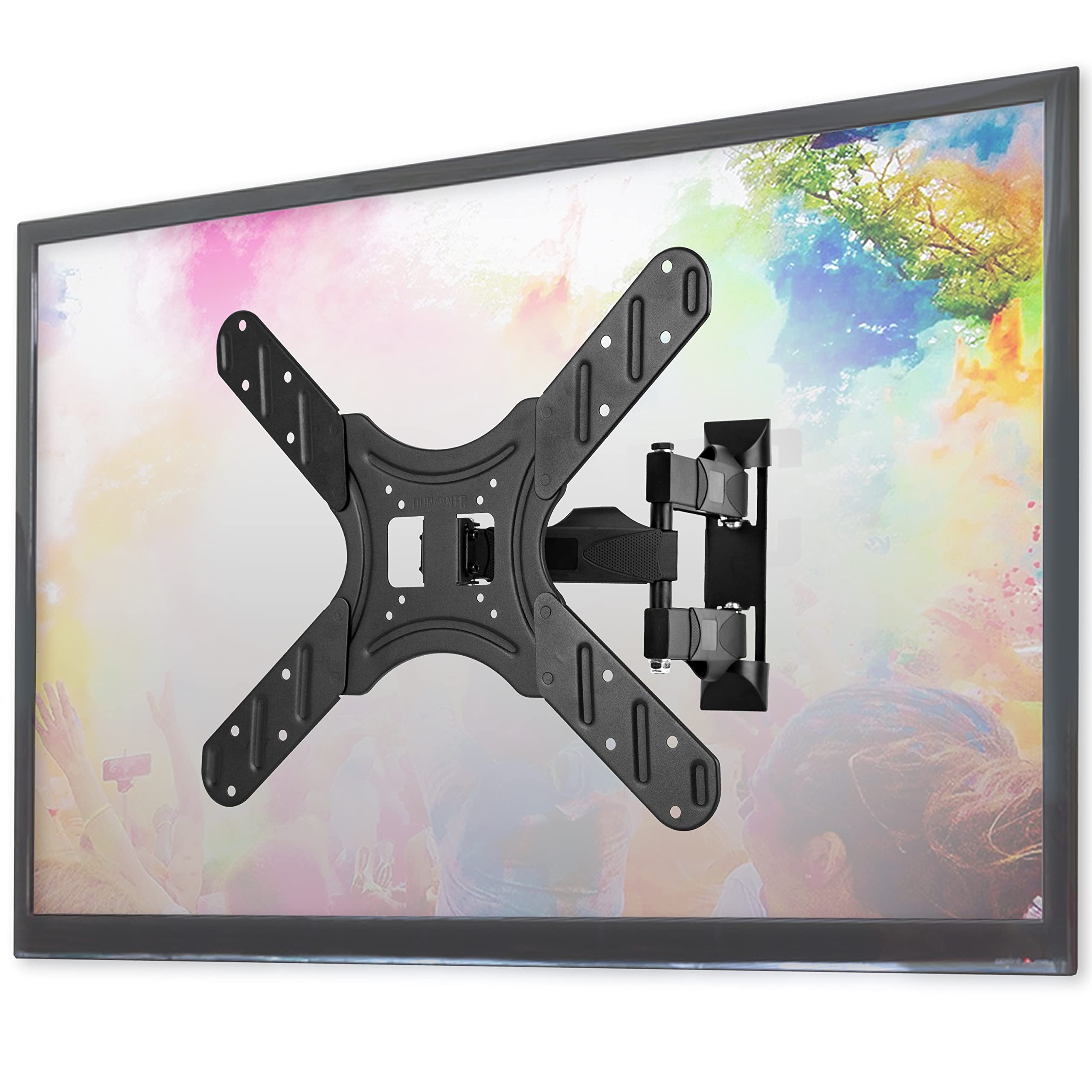 Duronic TV Wall Bracket Mount for 17-60 Inch TVB420 | Cantilever Wall Stand for Television Screen | Tilt Swivel | VESA Up to 400 x 400mm | Fixing for Flat Screen LCD LED LED QLED | Strong Heavy Duty