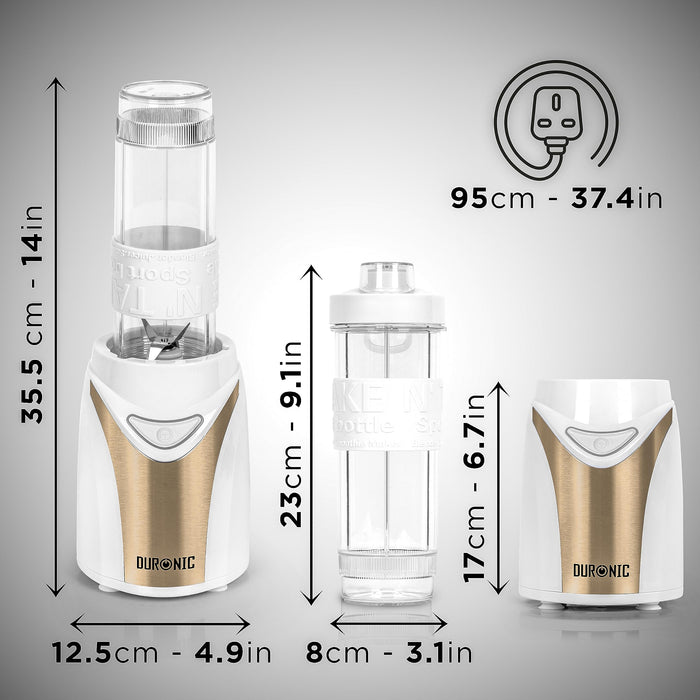 Duronic Mini Blenders BL540 Portable Blender Bottle, Electric Smoothie Maker Juicer, Kitchen Blender, Personal Blender for Protein Shakes, baby food, Milkshake, Juice, UK plug