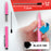 Duronic Stylus Pens IS10P [PINK] [pack of 10] Refillable Ballpoint Pen & Rubber Stylus 2-in-1, Capacitive Stylus Pens for Touch Screen Devices for iPad, Tablet, Surface, Laptops, Kindle