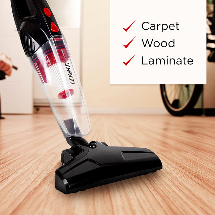 Duronic Upright Vacuum Cleaner VC8 BK Lightweight Handheld Portable Corded Stick Vac Cleaners Hand Held Floor Carpet Upholstery Cleaner with HEPA Filter for Cleaning Dust, Hair in Home & Car