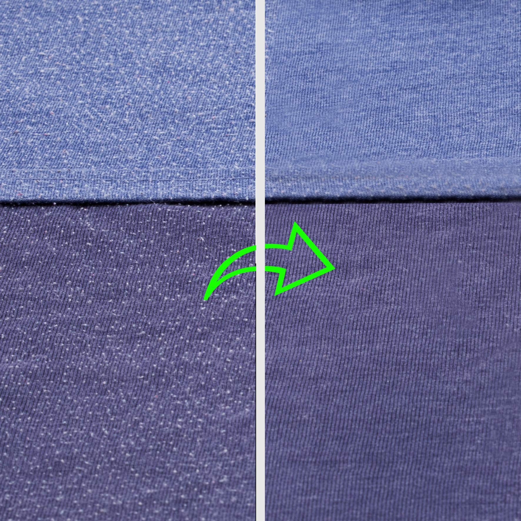 Duronic Fabric Shaver with before and after comparison