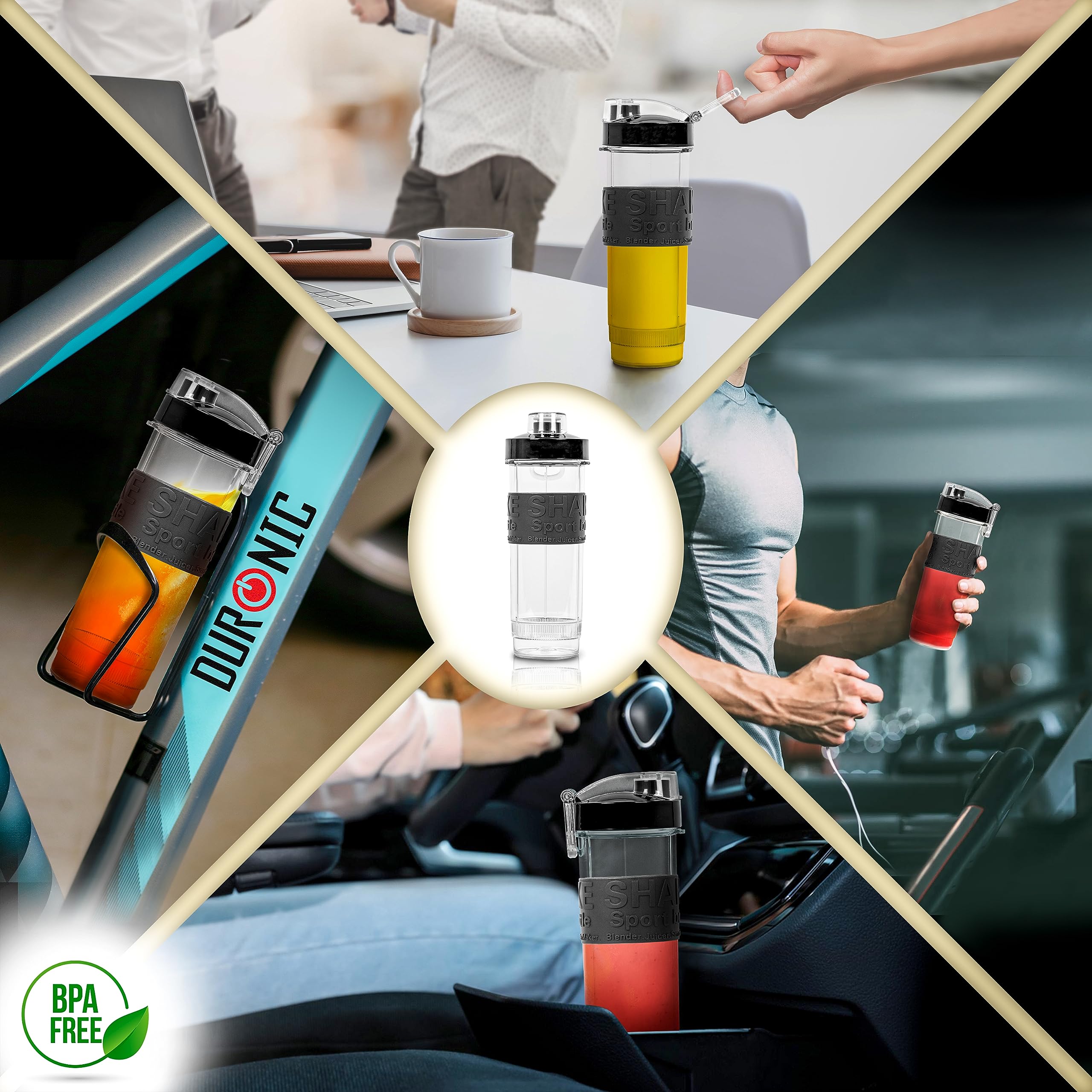 Duronic BL530 mini blender BPA free to use in different settings for juices, protein shakes, juices, smoothies