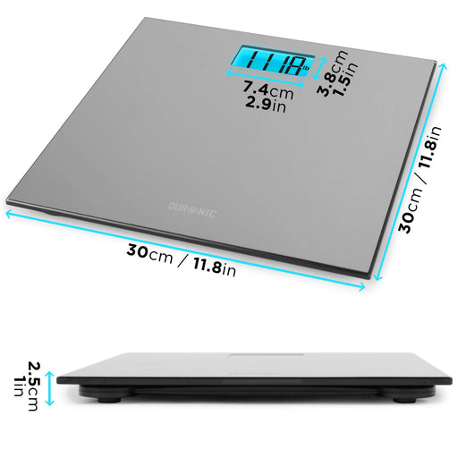 Duronic BS103 digital weight scale dimensions height, length, width, depth