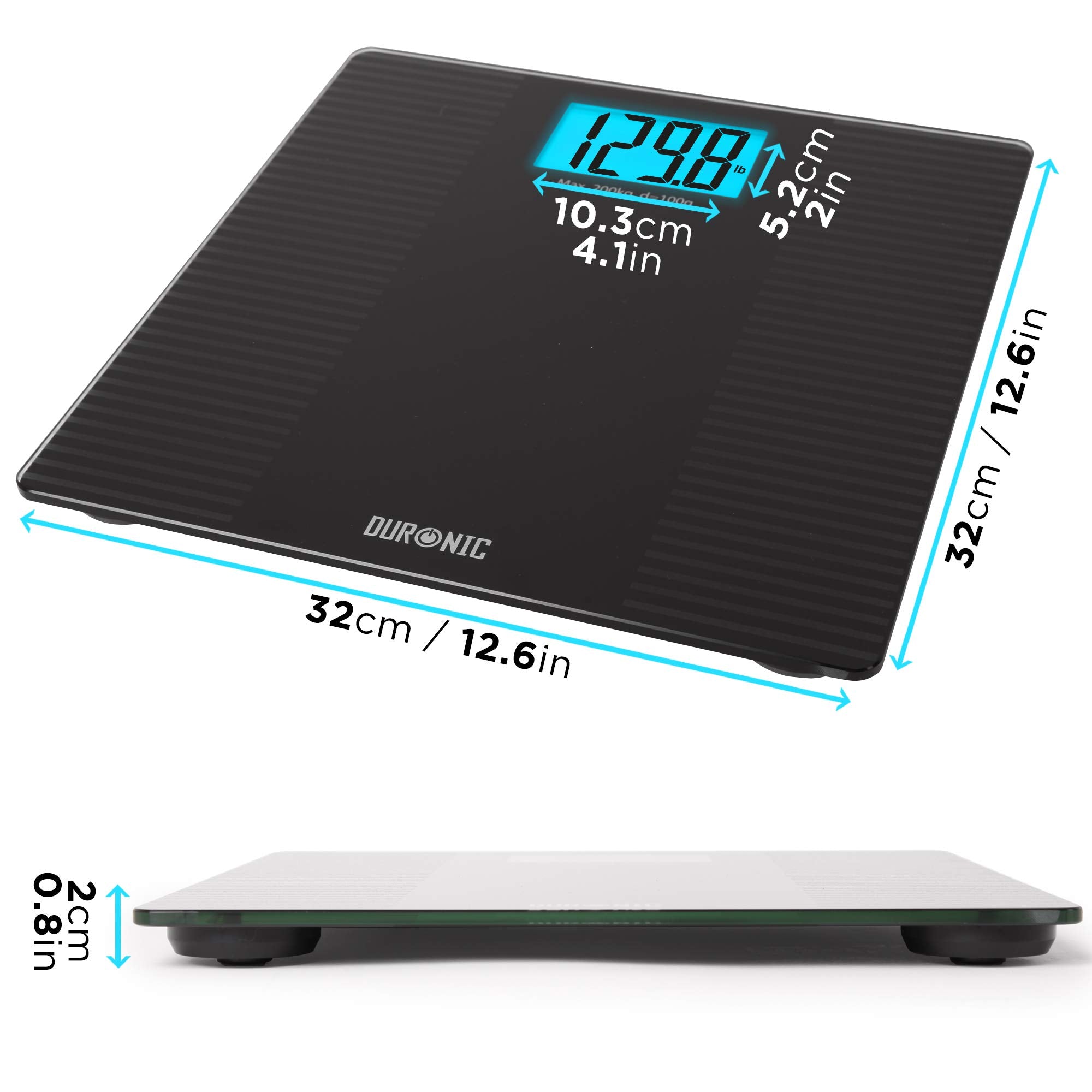 Duronic BS203 weight scale dimensions with 200kg maximum load 