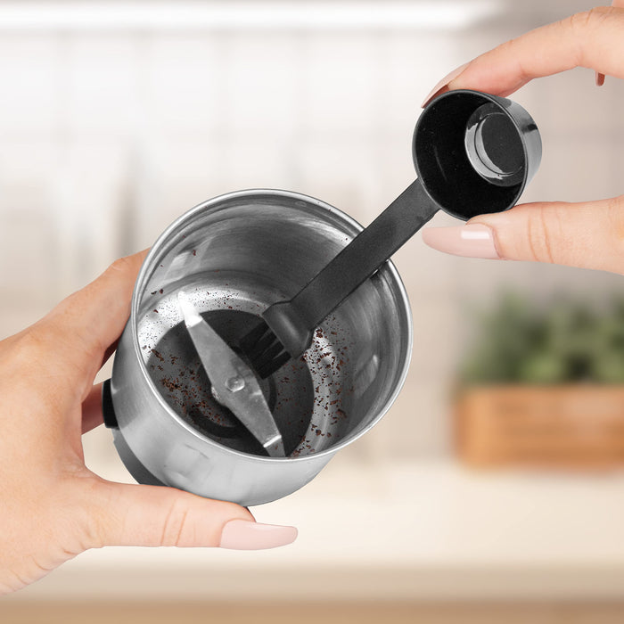 Duronic CG421 coffee grinder spice grinder easy to clean with brush attachment