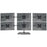 Duronic Computer Monitor Arms Stand supporting six screens in a two-by-three grid configuration. 