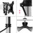 Duronic Computer Monitor Arms Stand with a VESA mounting plate, height-adjustable lever, integrated cable management clip, and a stable three-point base