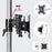 Duronic Computer Monitor Arms showing full rotation, swivel, and tilt adjustment range of motion.