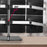 Duronic Computer Monitor Arms with adjustable arms showing 360 degree rotation feature for screens.