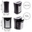 Duronic Cross Cut Paper Shredder with 19L pull-out bin, 460W power, and dimensions shown in inches and centimeters.