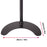 Duronic DM15D1 Monitor Stand with dimensions: 36cm width by 22cm depth for desk stability.