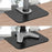 Duronic Desk Mount Reinforcement Plate protecting a wooden desk surface from heavy-duty clamp pressure.