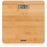 Duronic Digital Bathroom Body Scales featuring a clear LCD display showing a 128.4 lb reading.