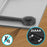 Duronic Digital Bathroom Body Scales showing non-slip feet and a battery compartment requiring 2xAAA batteries.