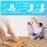 Duronic Digital Bathroom Body Scales with blue instructional graphic for weighing adults, children, and toddlers.
