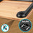 Duronic Digital Bathroom Scales with black non-slip feet and a 3xAAA battery compartment closeup.