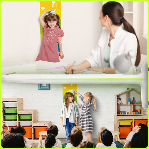 Duronic Digital Height Tape Measure being used in a classroom and doctor’s office setting.